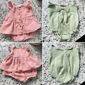 BABY GIRL LOT OF 2 TAHARI Baby/Emily & Oliver 0-3 months